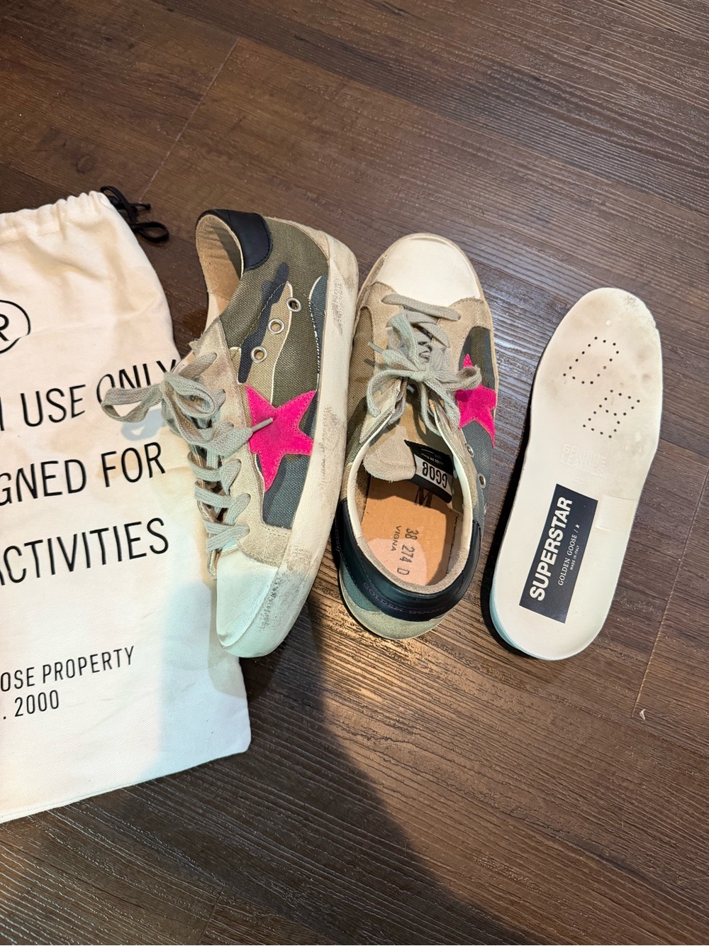 Golden Goose Camoflauge Sneakers size 38